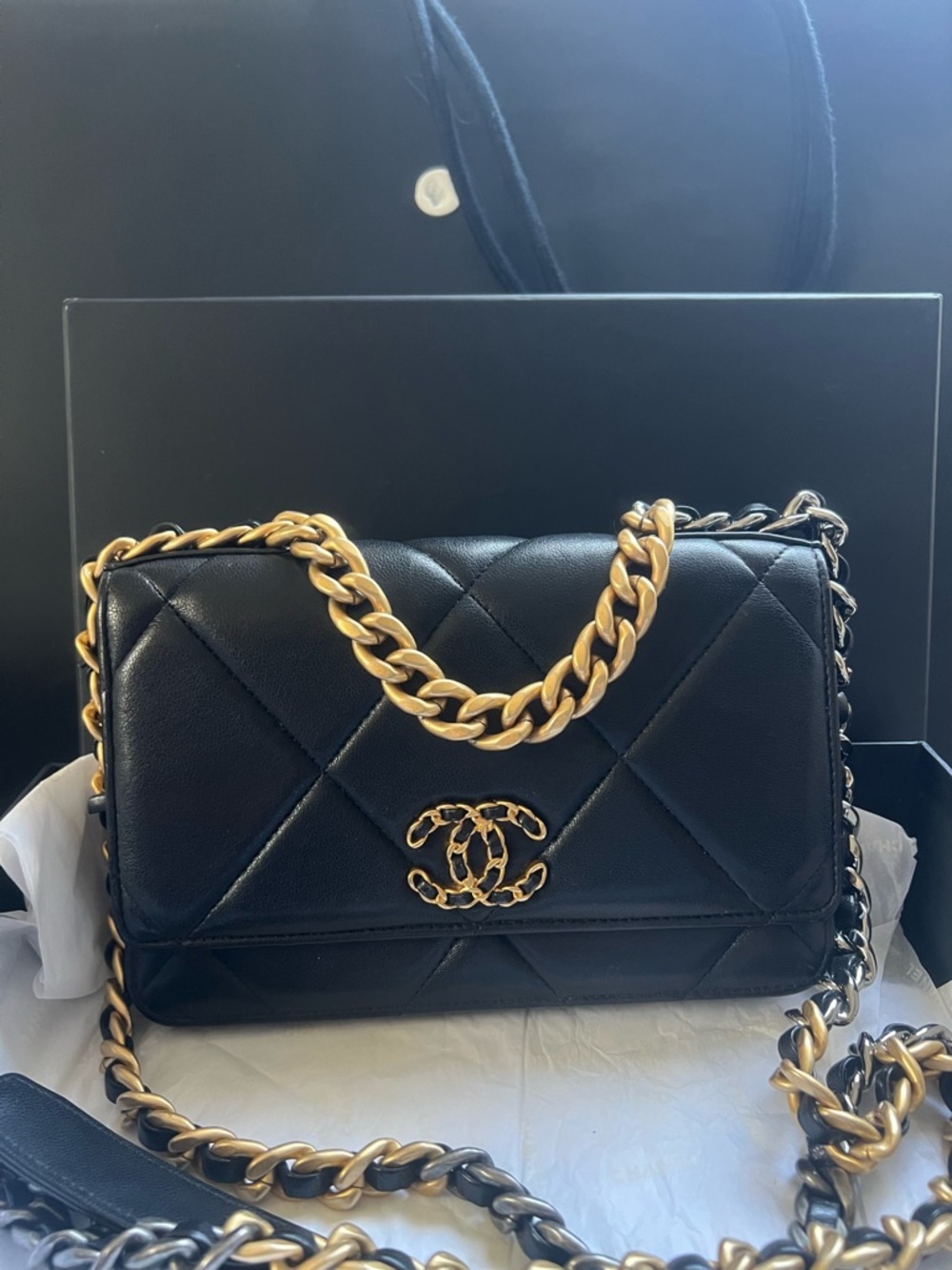 Chanel 19 Flap Woc Wallet on chain crossbody
